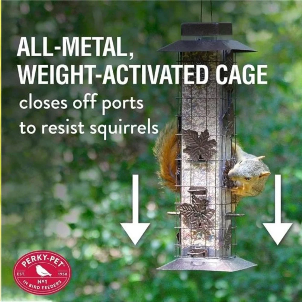 Squirrel-Be-Gone Bird Feeder, 2LB Squirrel Proof Outdoor Wild Bird Feeder